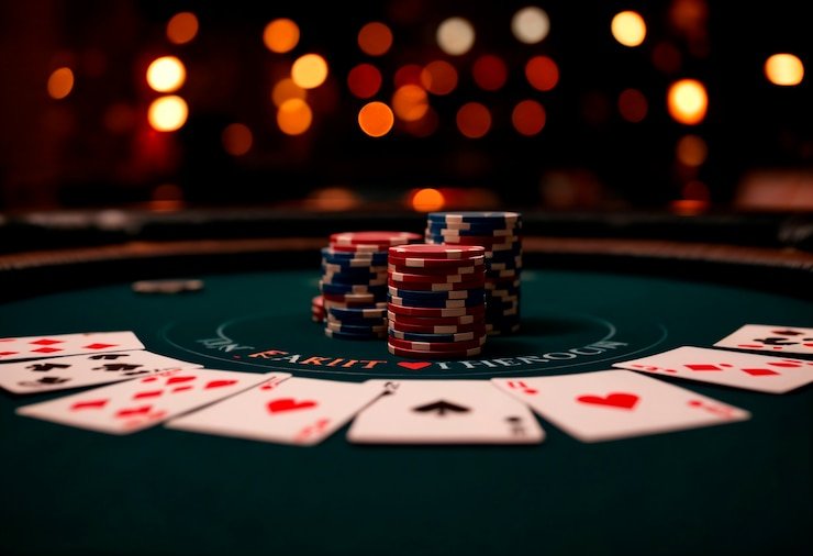 Studio live Sic Bo bukatoto dengan dealer dan tiga dadu dalam tampilan multi-kamera